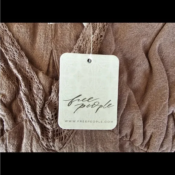 Free People Vivi Mini Fit & Flare Style Dress in Brownie Brown - Picture 5 of 6